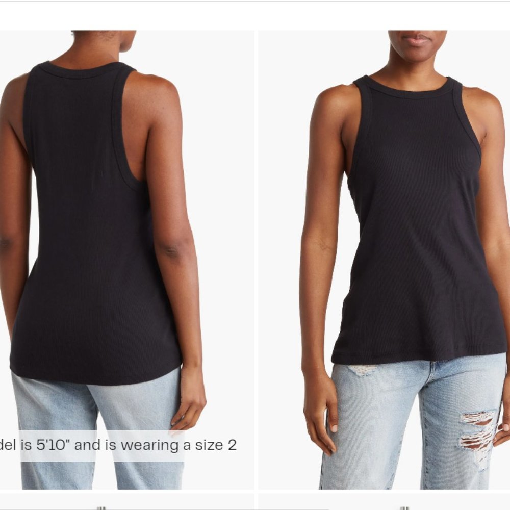 James Perse Ribbed High Neck Knit Tank Size 1